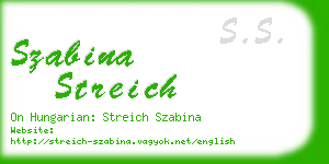 szabina streich business card